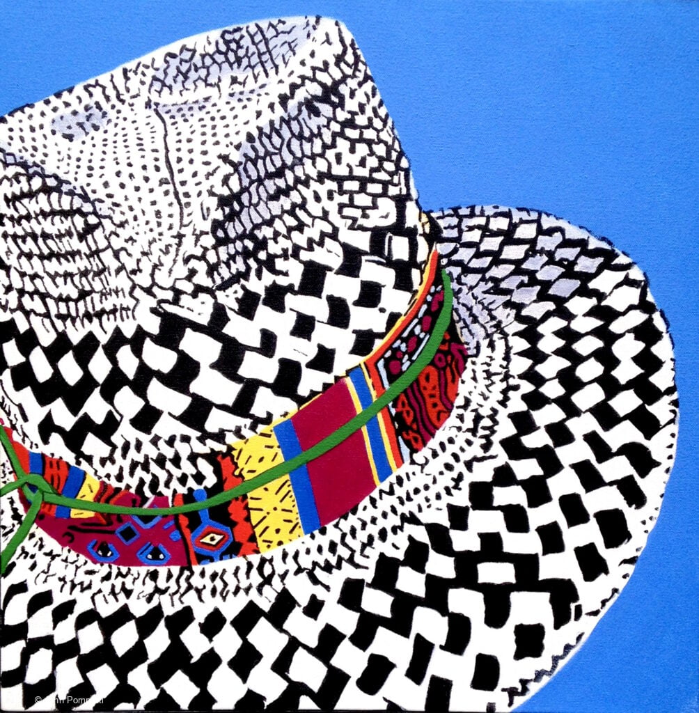 Pop art painting from photo-Hat