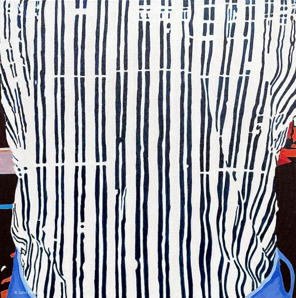 Pop art painting - Striped Shirt.